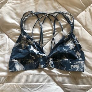 Strappy PINK Blue Sport Bra